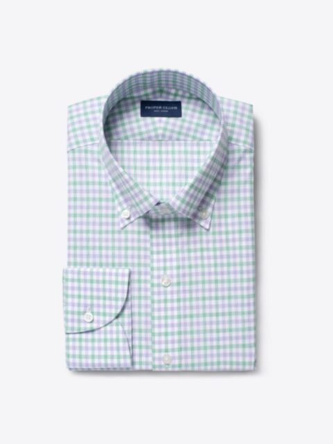Shop Thomas Mason Green and Lavender Multi Check