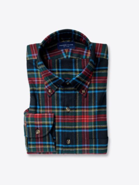 Shop Red and Navy Plaid Flannel