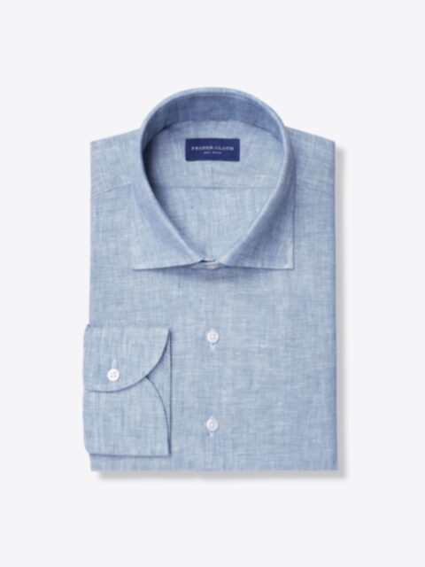 Shop Blue Chambray Washed Linen