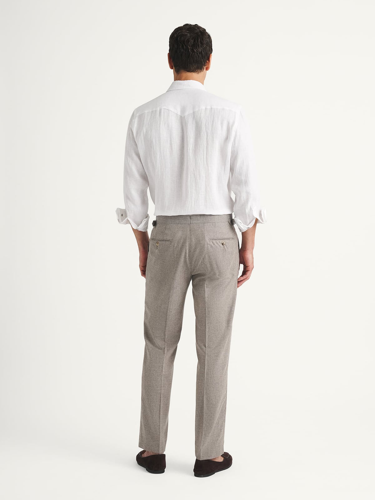 The Irish Linen Western Shirt in White The Irish Linen Western Shirt in White