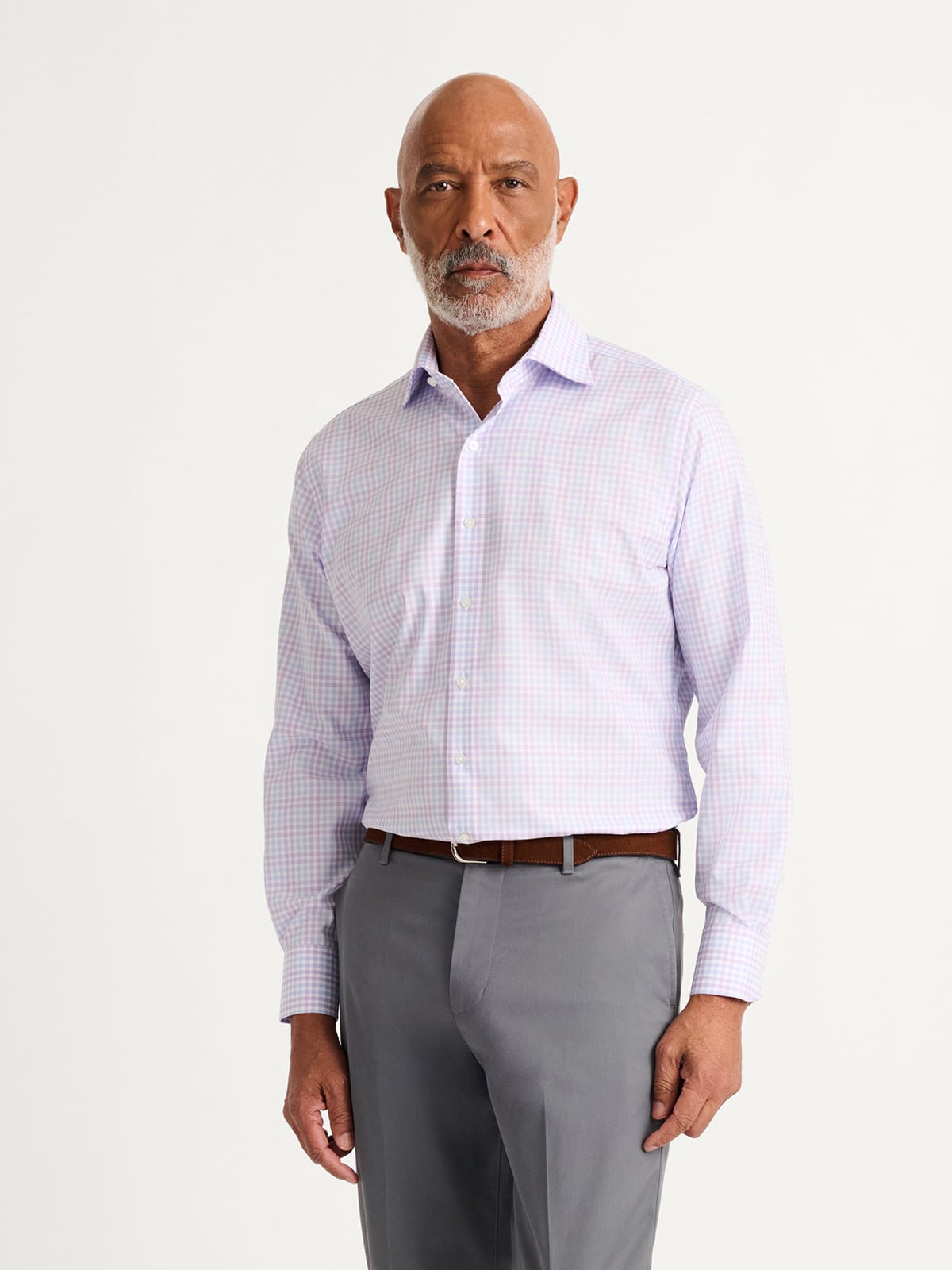 lavender checkered dress shirt Proper Cloth Men's Sutton 120s Lavender and Blue Check Custom Dress Shirt