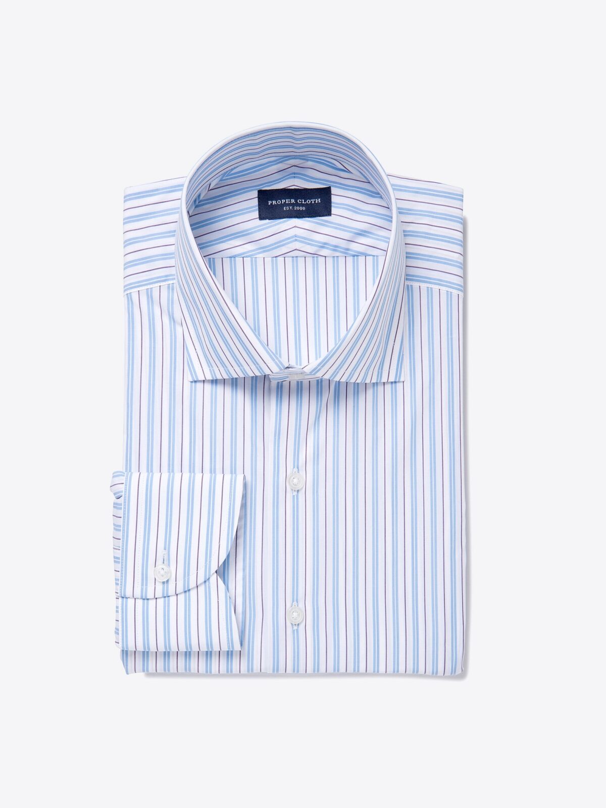 canclini dress shirts Canclini Red Wide Stripe Cutaway Collar Shirt