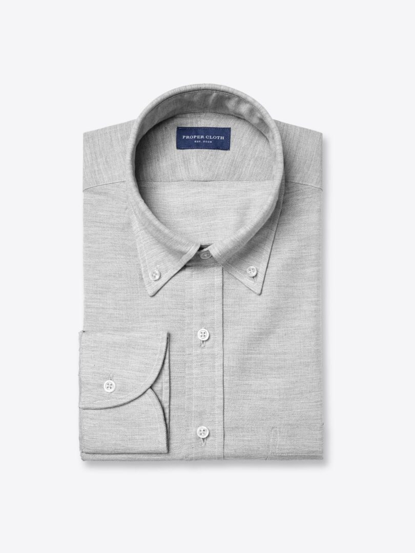 Portuguese Silver Lightweight Cotton and Cashmere Blend 