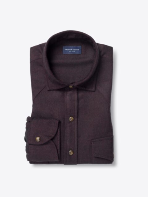 Shop Canclini Burgundy Large Birdseye Beacon Flannel