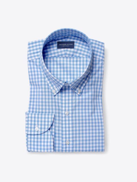 Shop Light Blue Medium Gingham Poplin
