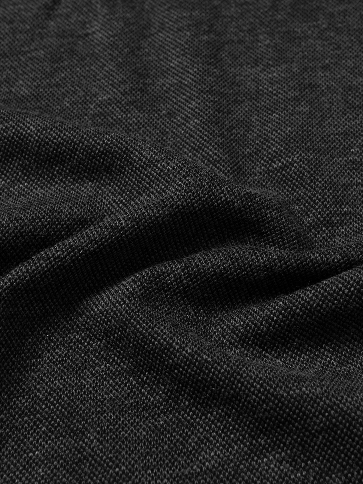 Charcoal Melange Cotton and Wool Knit Pique Shirts by Proper Cloth