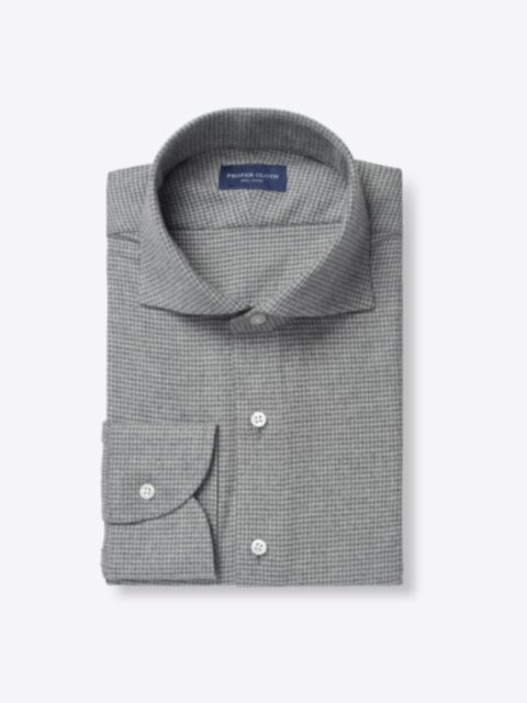 Shop Canclini Light Grey Houndstooth Beacon Flannel