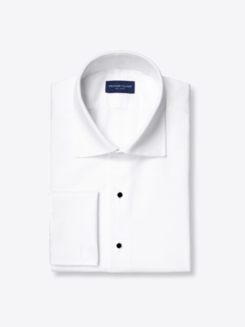 Suggested Item: Lafayette White Twill Pique Tuxedo Shirt