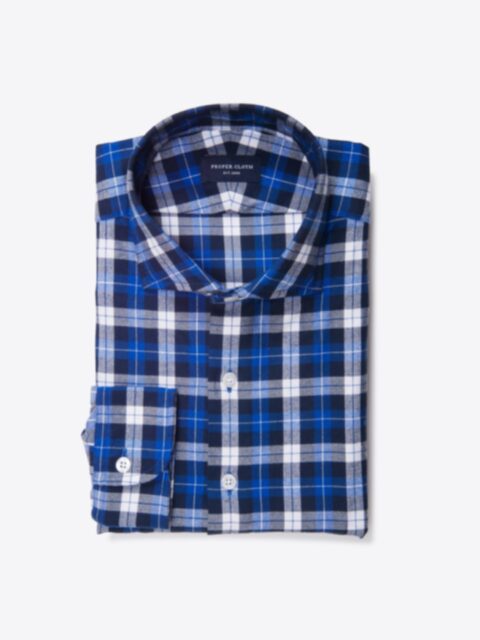 Shop Cascade Cobalt Plaid Flannel