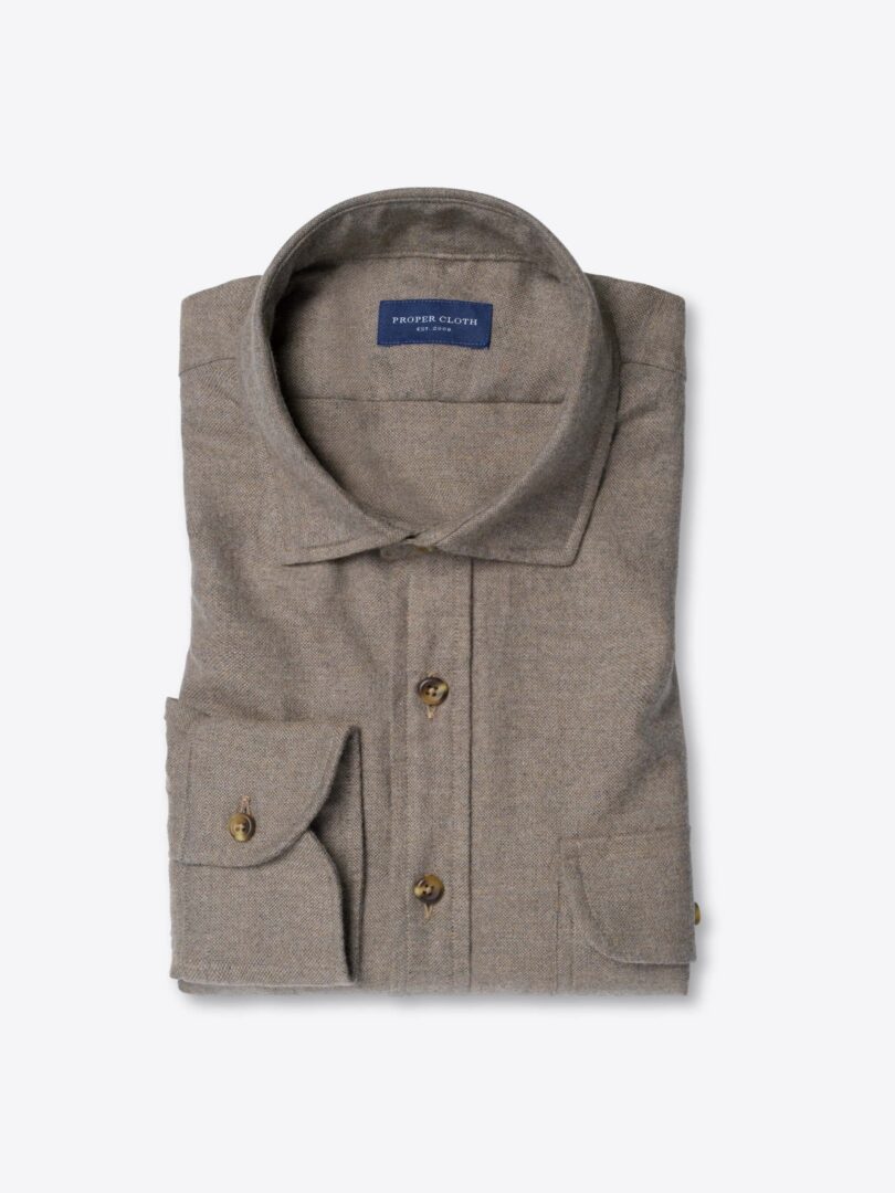 Canclini Taupe Oxford Beacon Flannel 