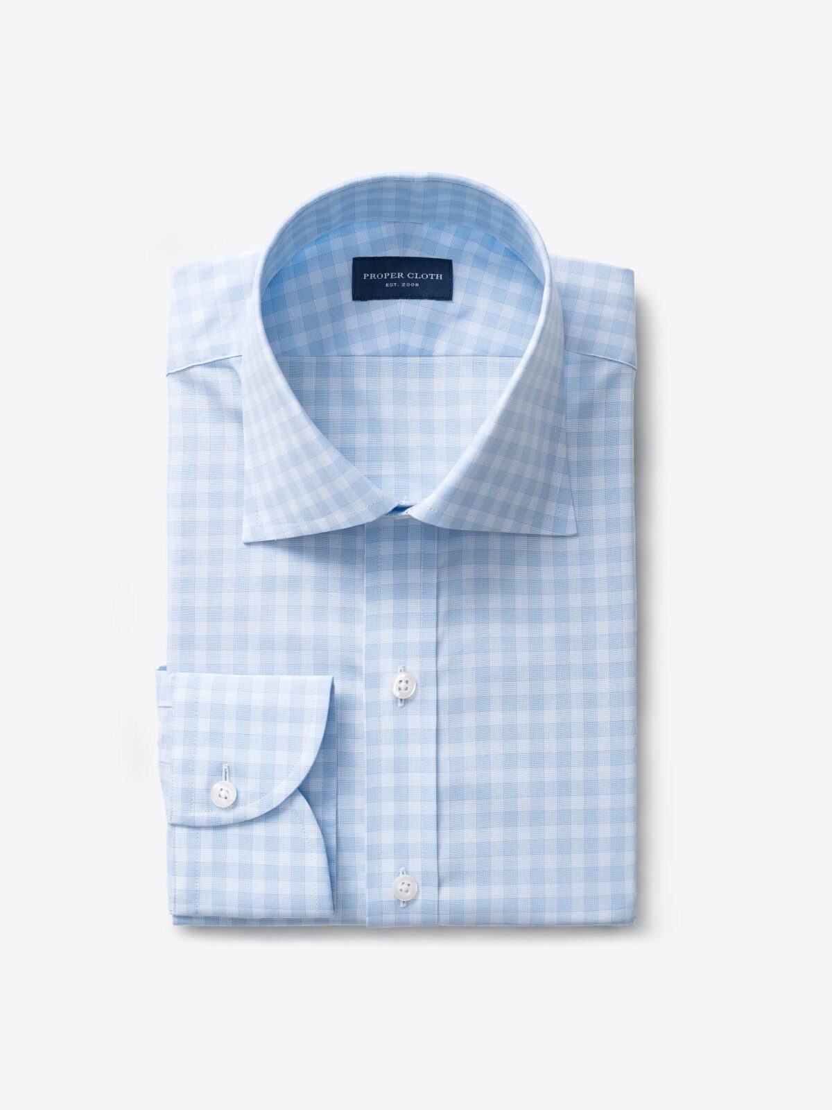 Beekman 120s Light Blue Multi Grid Tailor Made Shirt Shirt by Proper Cloth