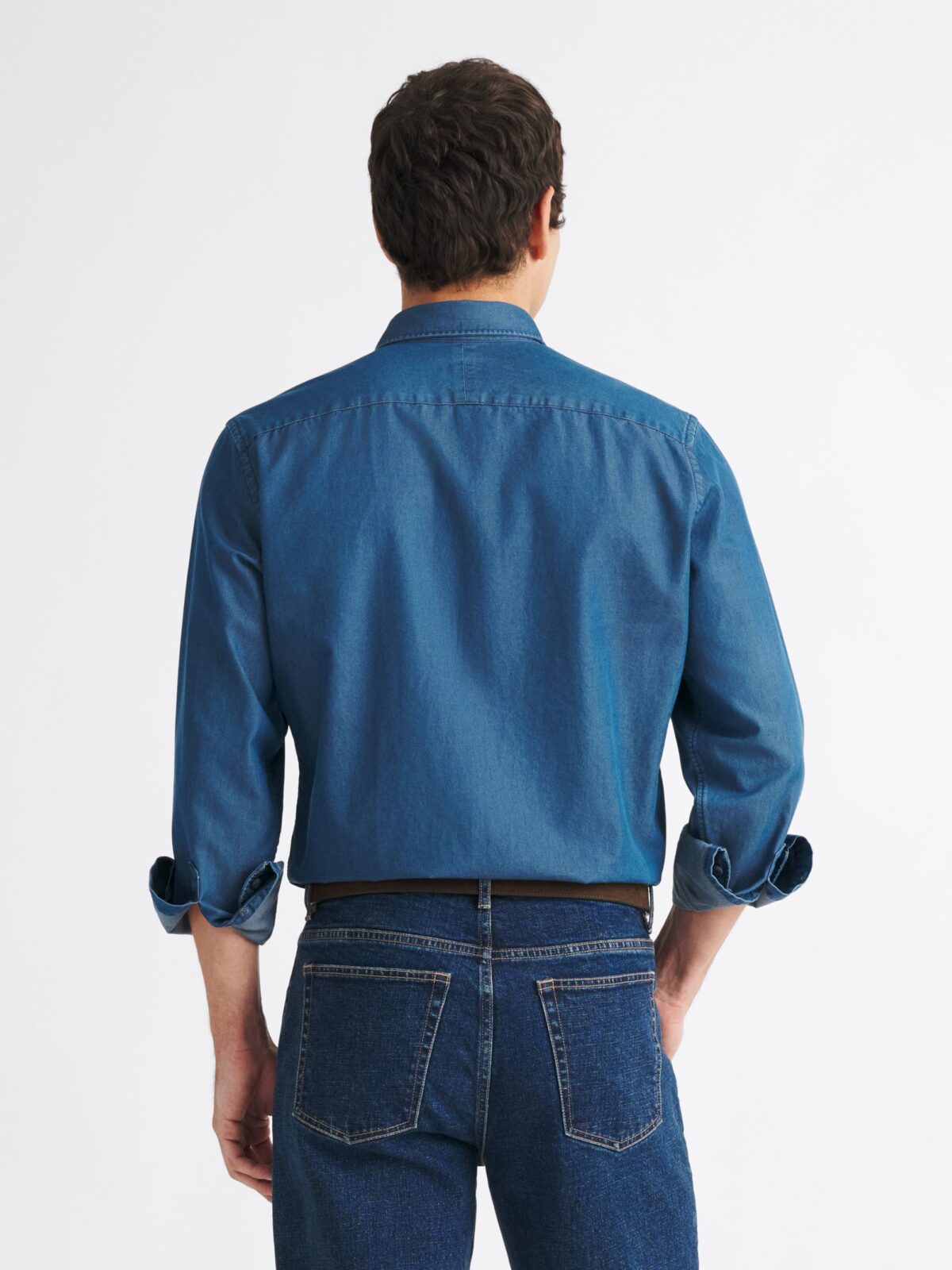 The Italian Denim Casual Shirt in Slate