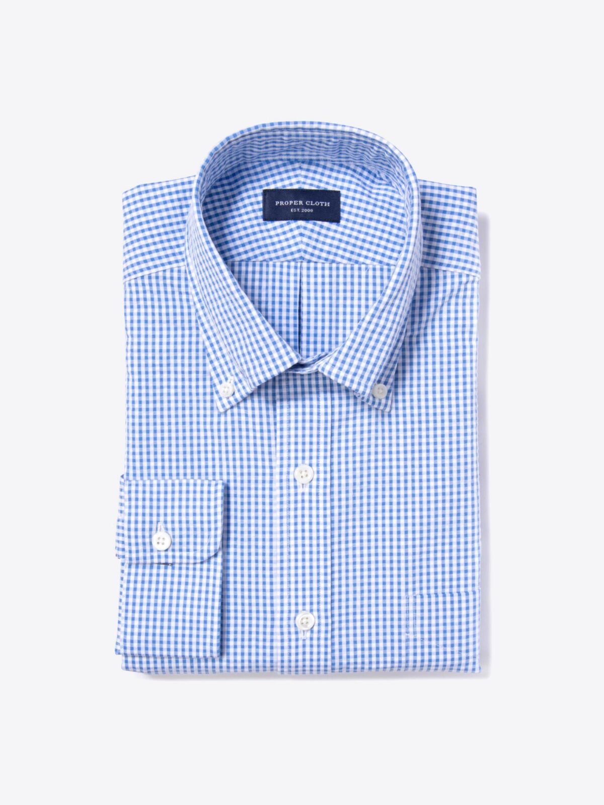 Portuguese Blue Stripe Seersucker Shirt by Proper Cloth