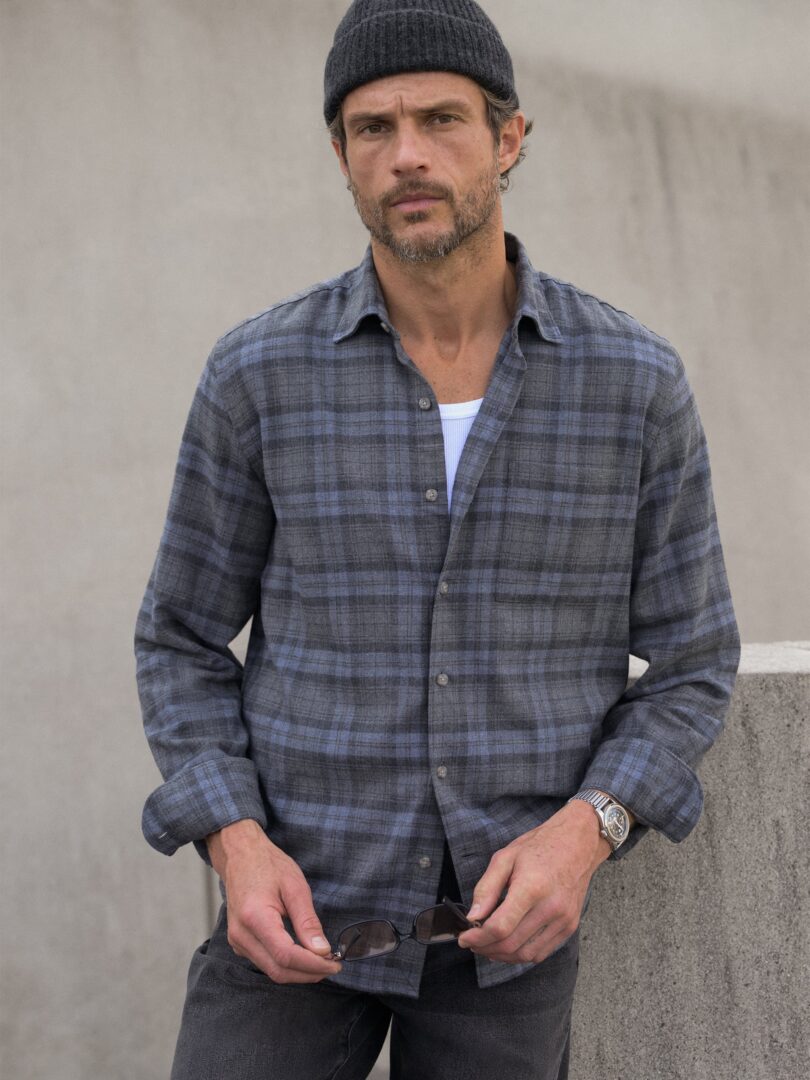 Satoyama Slate and Charcoal Plaid Thumb Detail