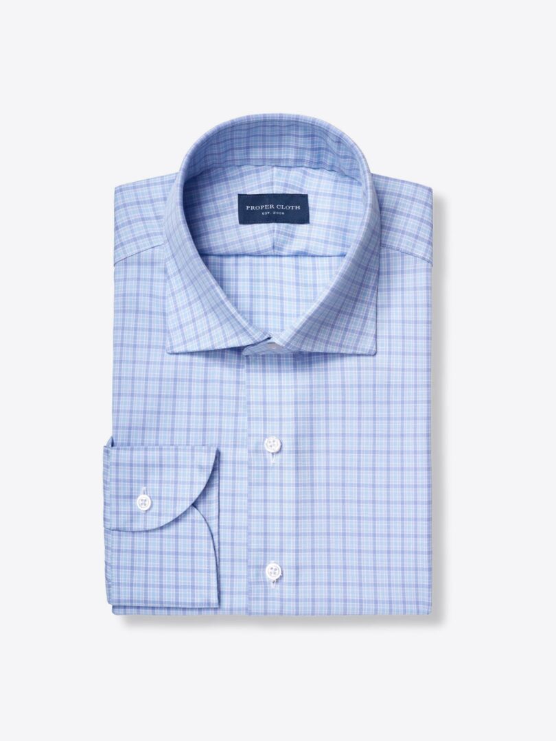 Mayfair Wrinkle-Resistant Lilac and Light Blue Multi Check Shirts by ...