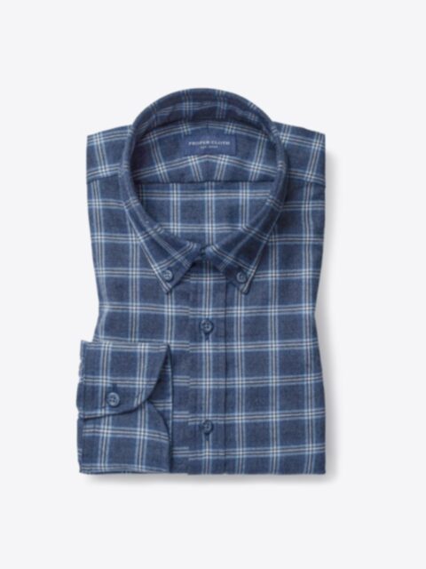 Shop Whistler Slate and Light Blue Windowpane Flannel