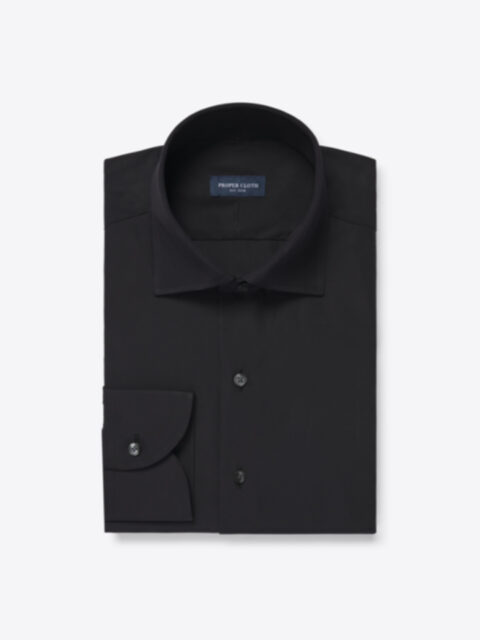 Shop Thomas Mason Black Luxury Broadcloth