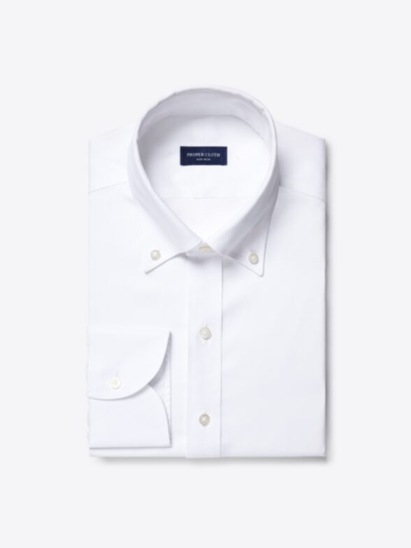 Thumb Photo of Non-Iron Supima White Pinpoint Office Button Down