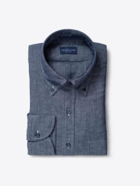 Shop Japanese Washed Slate Linen Rayon Blend