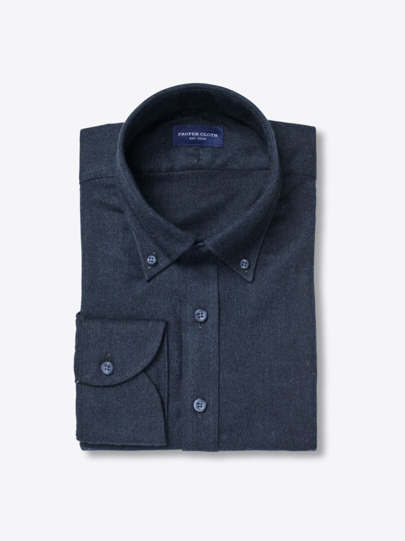 Canclini Slate Birdseye Beacon Flannel Shirts by Proper Cloth
