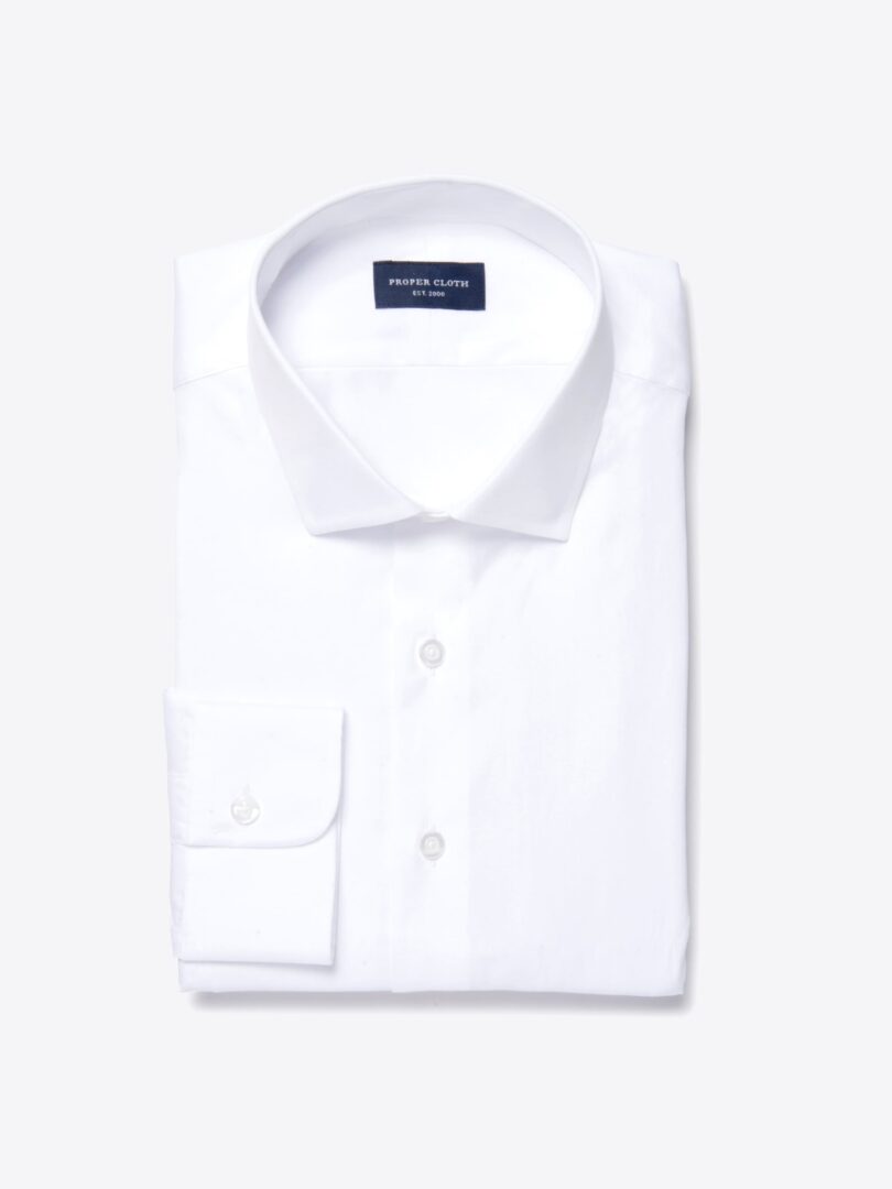Mercer White Broadcloth Custom Made Shirt 
