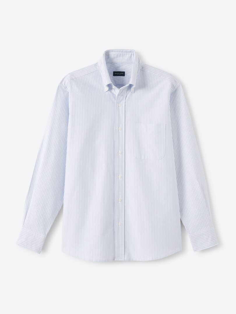 Clark Blue Multi Stripe Oxford Cloth Button Down Product Image