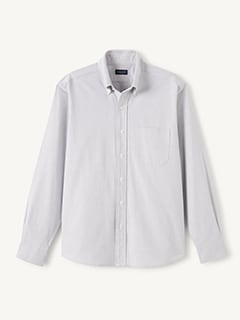 grey dress shirt mens Charcoal Twill Natural Stretch Cotton Dress Shirt 17