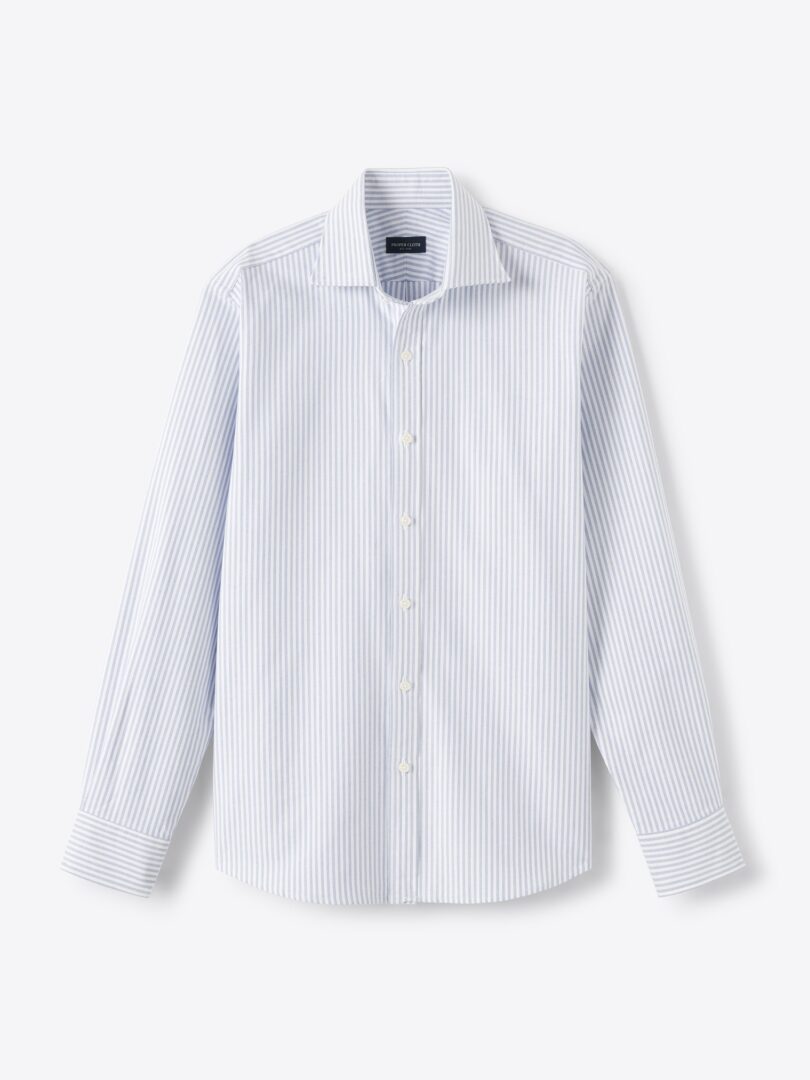 Blue University Stripe Oxford Spread Collar Shirt Product Image