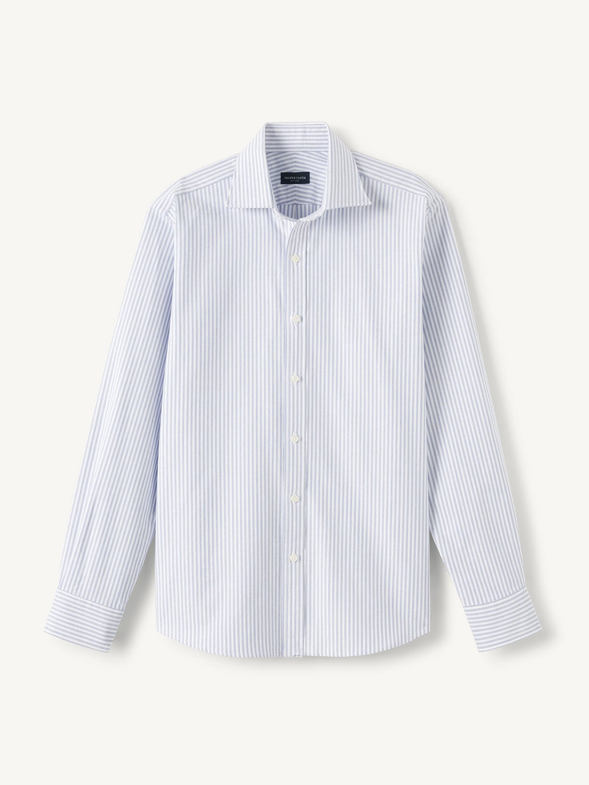 The Clark Oxford Spread Collar Shirt in Blue University Stripe