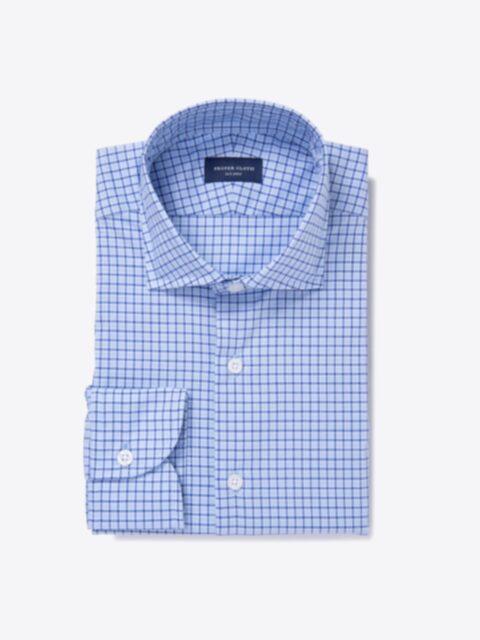 Shop Thomas Mason Light Blue Box Check