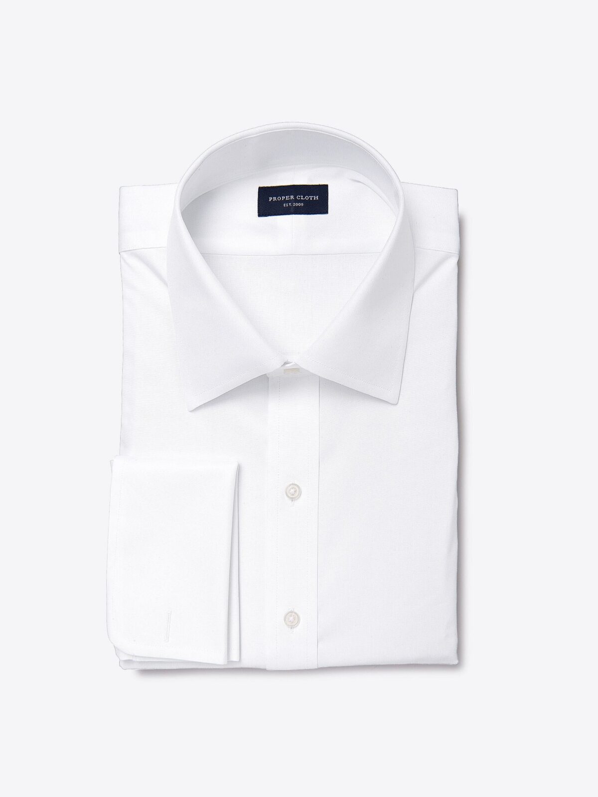 Non-Iron Supima White Pinpoint Custom Dress Shirt Shirt by Proper Cloth