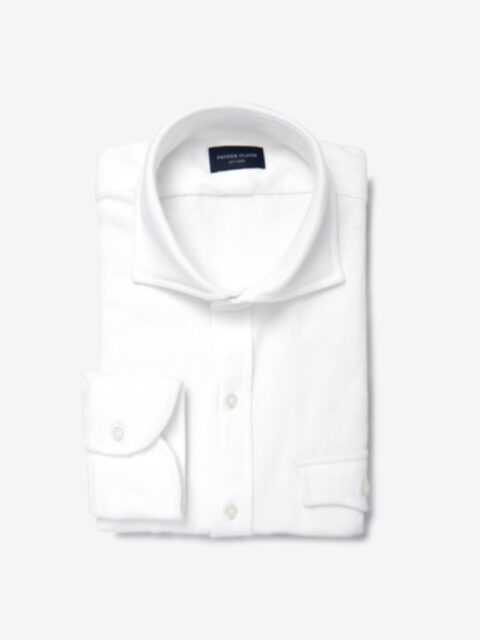 Shop Japanese White Casual Heavy Textured Twill