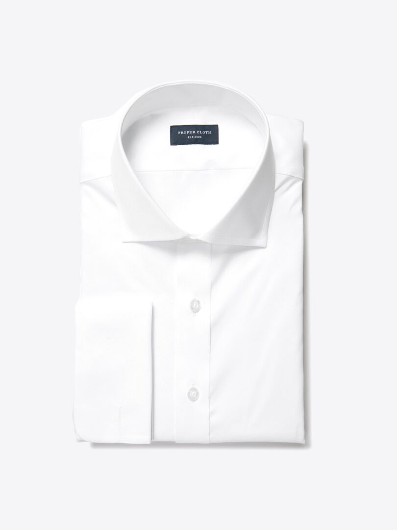 Crosby White Wrinkle-Resistant Twill Custom Made Shirt 