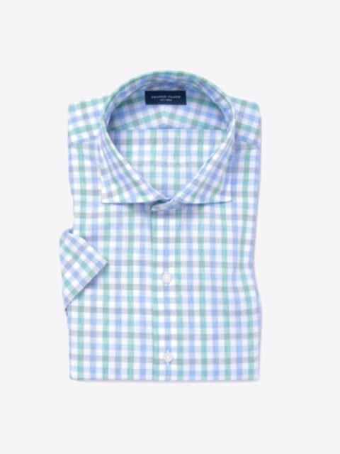 Shop Green and Blue Slub Multi Gingham