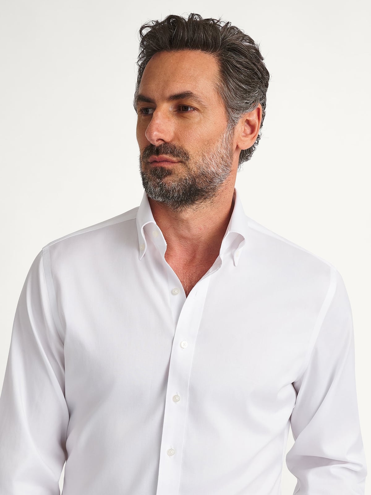 no iron button down dress shirts Proper Cloth Men's Non-Iron Supima White Pinpoint Office Button Down Tailor Made Shirt