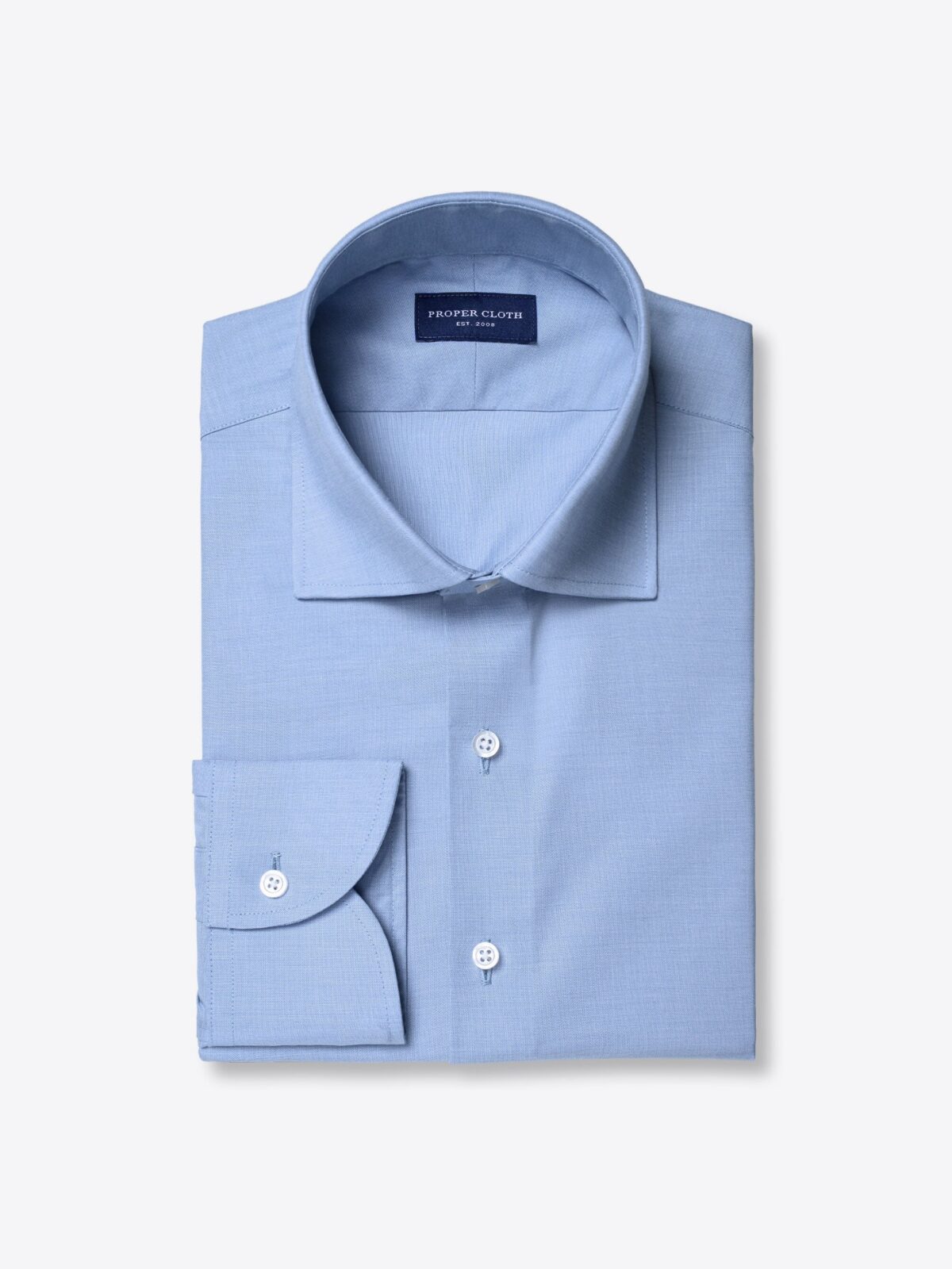 Regent Blue 120s End on End Twill Shirt by Proper Cloth