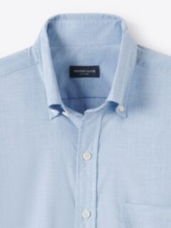 The Bleecker Melange Sport Shirt in Sky Blue Melange