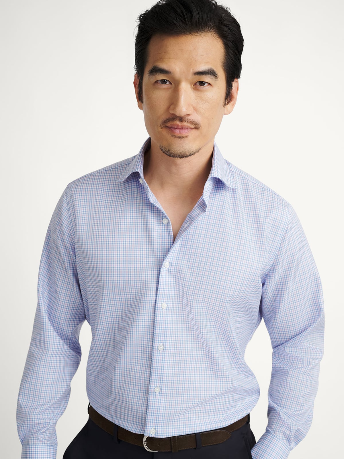 lavender checkered dress shirt The Lavender Light & Dark Purple Plaid XS / Light & Dark Purple Plaid