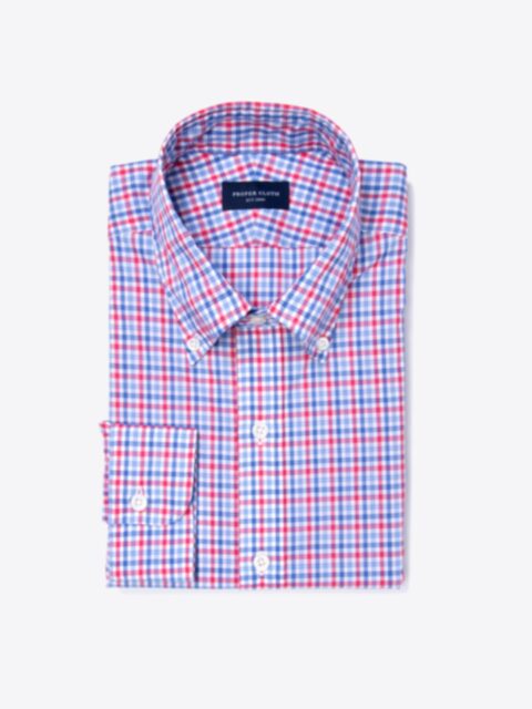 Shop Thomas Mason Hibiscus and Blue Check