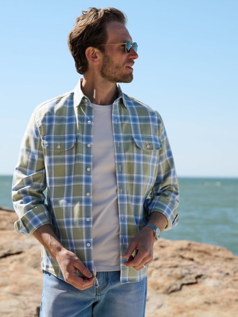 Sage Slate and Grey Melange California Plaid Thumb Detail