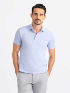The Goldfinch Pique Golf Polo in Light Blue