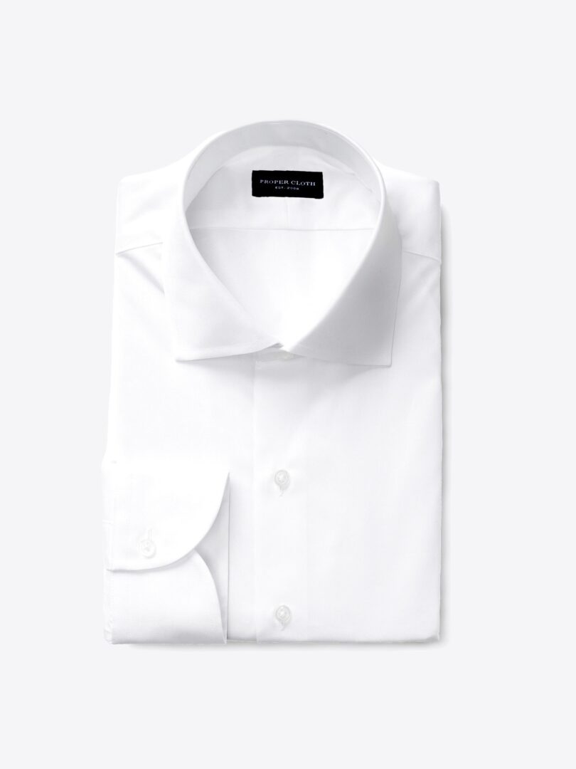Crosby White Wrinkle-Resistant Twill 