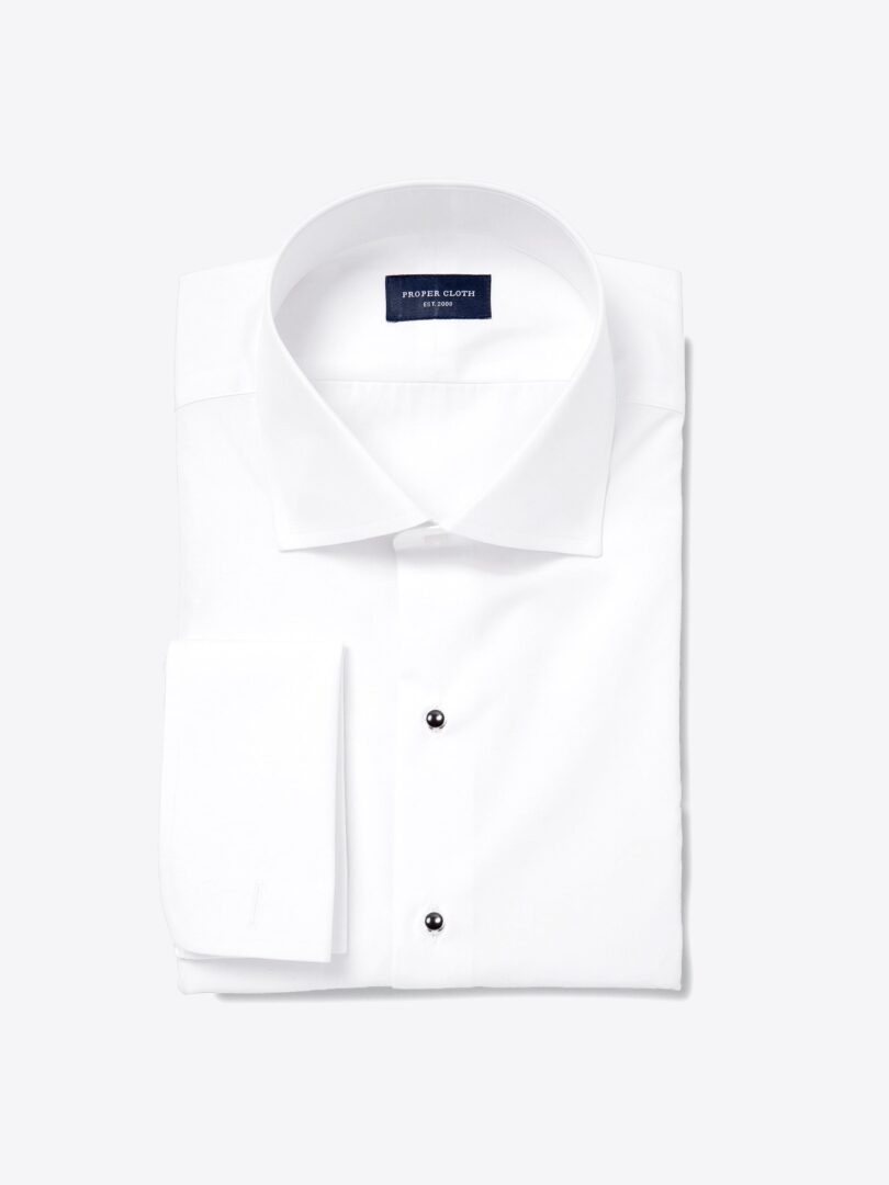 DJA Sea Island White Broadcloth Custom Made Shirt 