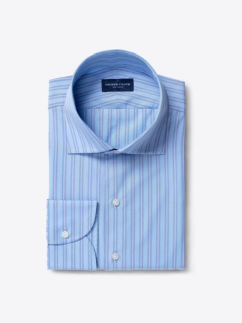 Shop Modena Light Blue and Lavender Stripe