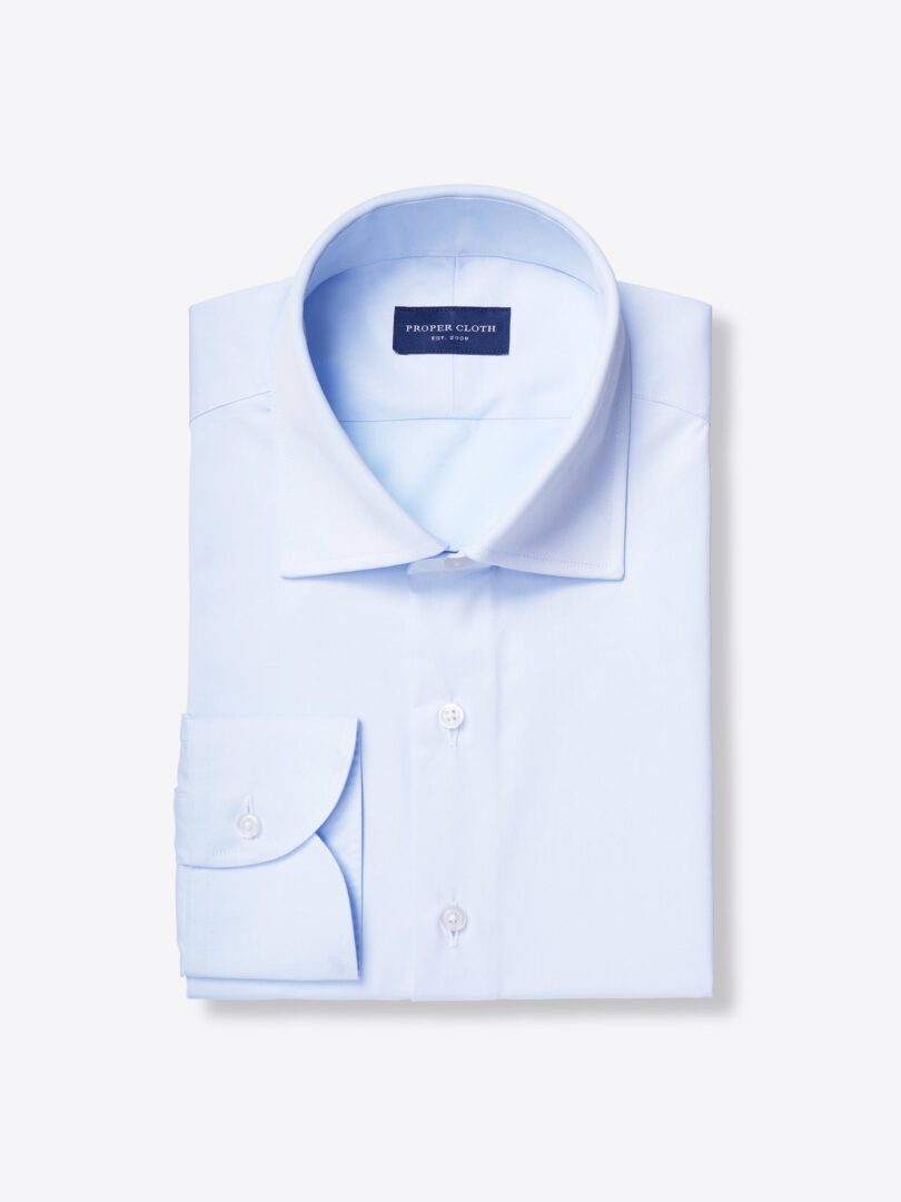 Thomas Mason Goldline Light Blue Fine Twill Shirts by Proper Cloth