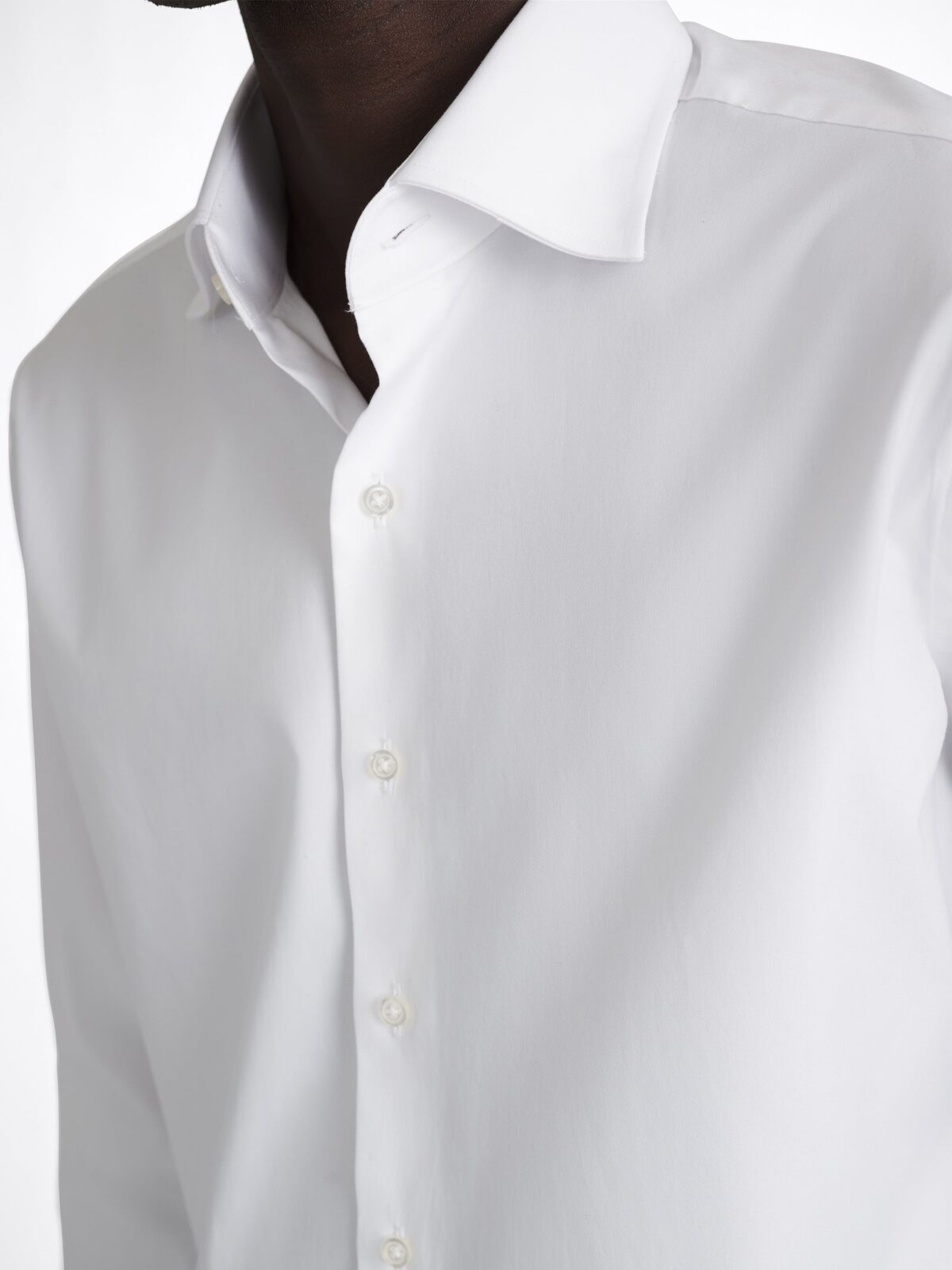 The Thomas Mason Non-Iron Shirt in White Pinpoint