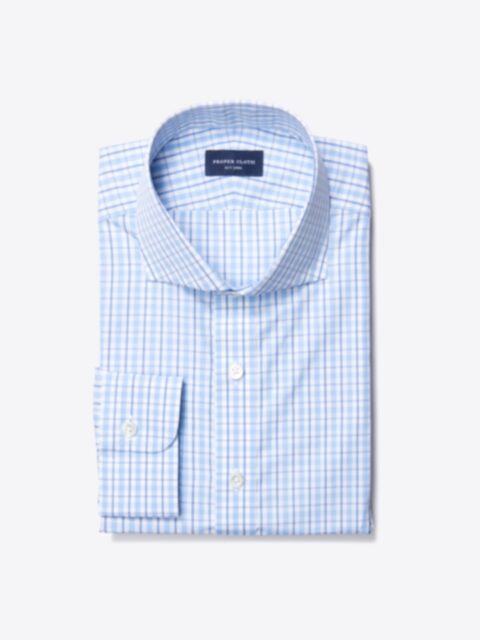 Shop Novara Light Blue 120s Check