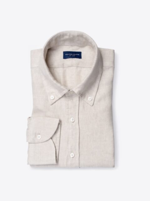 Shop Tessuti di Sondrio Natural Dye Basketweave Linen