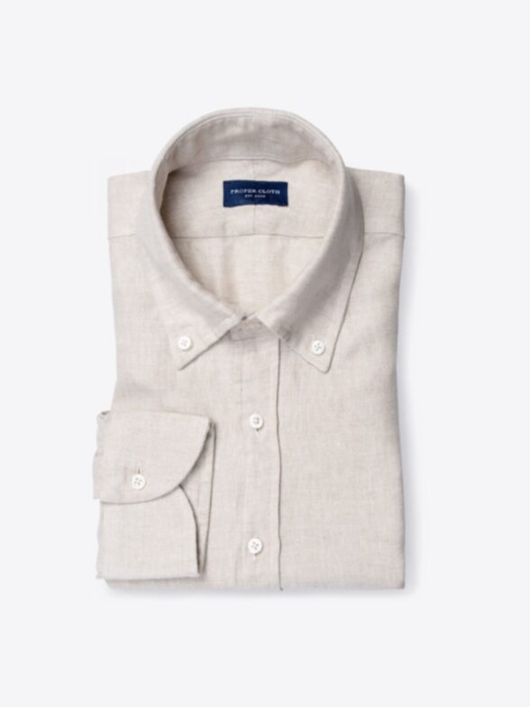 Tessuti di Sondrio Natural Dye Basketweave Linen