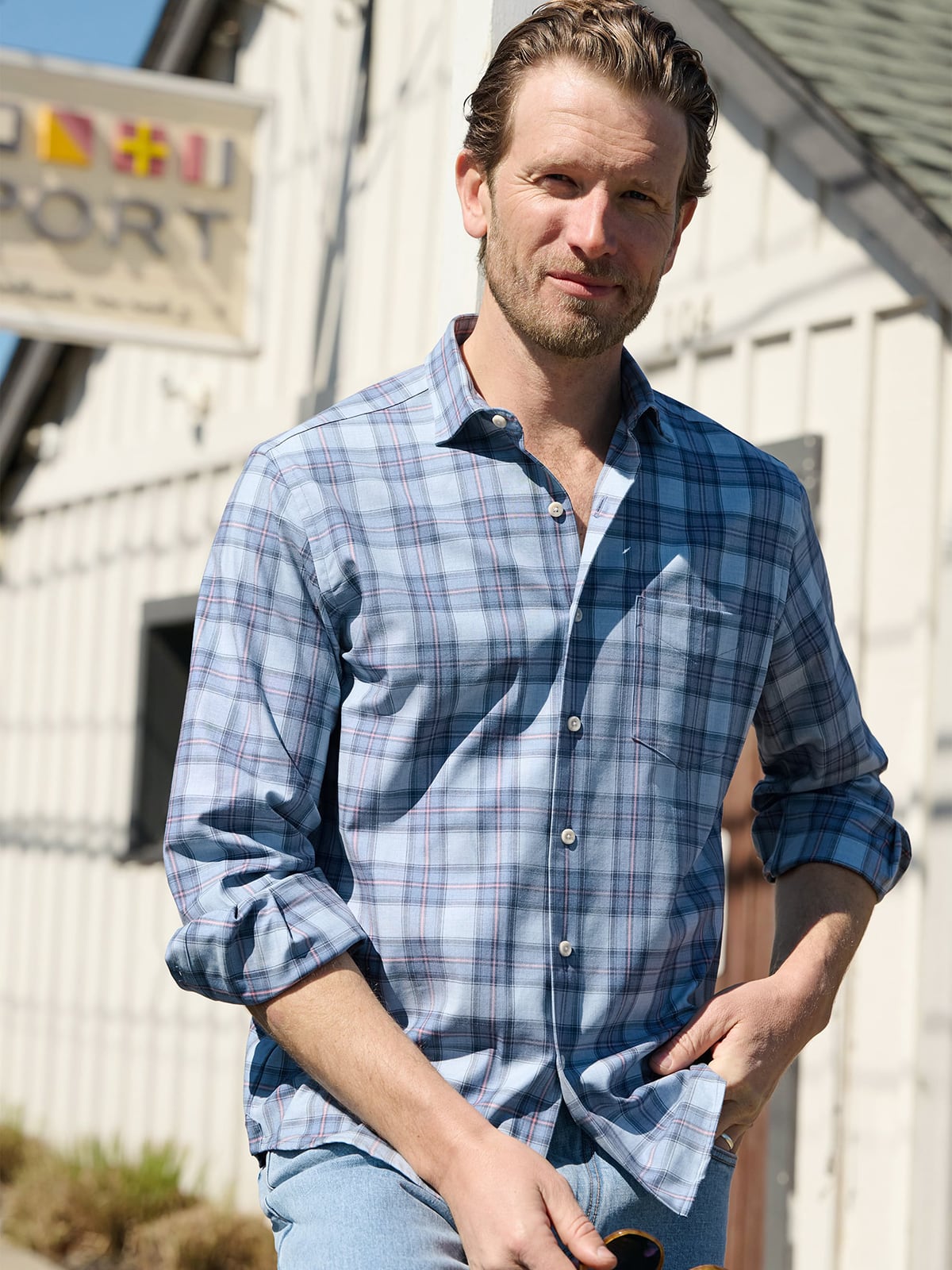 malibu blue men's dress shirts Au Noir Short Sleeve Shirts Malibu Jacquard Ocean